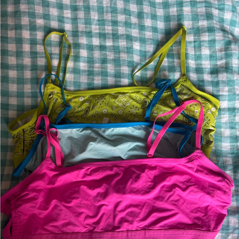 Aerie Pink, Blue, and Green Bras